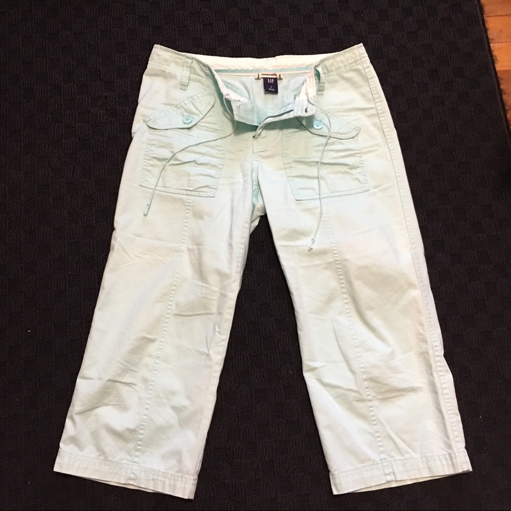 Aqua blue Gap cropped chinos size 4